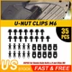 35PCS BODY BOLTS & U NUT CLIPS-M6 ENGINE GUARD SPLASH GUARD CLIP FOR TOYOTA USA