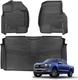 Floor Mat Custom Fit Ford F-150 2015-2024 F-150, TPE Full Set (Black) 