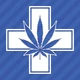 Medical Marijuana Cross Vinyl Decal Sticker 420 Pot Leaf Weed Cannabis