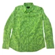 J.Crew Boy Shirt Lime Green Leaf Print Button Down Long Sleeve Top Womens 2
