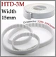 Synchronous Timing Belt Closed Loop For Pulley HTD 3M PU Steel Wire 15mm Width