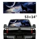 53&times;14" Starry Sky and Wolf Car Pickup Rear Window Tint Graphic Decal Wrap Back
