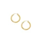 10K Yellow Gold Tubular 3Mm Diamond Cut Shiny Round Hoop Earrings 3X20Mm