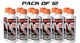 12 PACK GEDDEX GED-916A DIAL IN WINDOW MARKER CHALK RACING MARKER 916A ORANGE