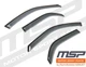 For Ford F-150 Crew Cab 2001-2003 Visor Sun Guard Outside Mount Light Grey 4pcs
