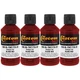3oz Blood Red Color Urethane Tint Concentrate for Bed Liner Coatings - 4 Pack