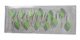 Shower curtain hooks 12 count new in pkg. gray/lime green leaf pattern unbranded