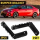 2X Black Front Bumper Brackets Driver & Passenger Side For 2014-2016 Toyota Coro