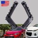 For 2014-2016 Toyota Corolla Driver & Passenger Side Black Bumper Bracket Set 