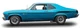 OER 14462 Yenko Stripe Set 1969 Nova Yenko Replicate Original Yenko Design Black