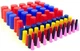 80 Pc 1/16" to 3/4" High Temp Silicone Rubber Tapered Plug Kit - Powder Coating 