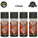 (4 pack) Rust-Oleum Automotive Rust Reformer Flat Spray Paint, Black, 10.25 oz