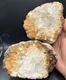 Fossilized Indiana Geode Quartz Citrine Cracked Agate crinoid calyx 1,893 Grams