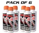 6 PACK GEDDEX GED-916A DIAL IN WINDOW MARKER CHALK RACING MARKER 916A ORANGE