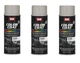 SEM 15183 Color Coat Warm Gray Vinyl Spray Auto Body Paint Aerosol Can (3 Pack)