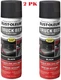 2Pack Rust-Oleum Truck Bed Coating Spray Black Paint, Resistant Scratches ,15OZ