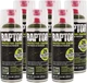 U-Pol Raptor 2K Aerosol Truck Bedliner Protective Coating - Olive Green, 6-Pack