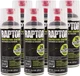 U-Pol Raptor 2K Aerosol Truck Bedliner Protective Coating - Basalt Gray, 6-Pack
