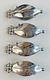 (4) Vintage Mid Century Lemon Lime Wedge Squeezer Leaf & Berry Design PAT PEND