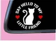 Cat my Little Friend TP 1098 vinyl 6" Decal Sticker scratching post house